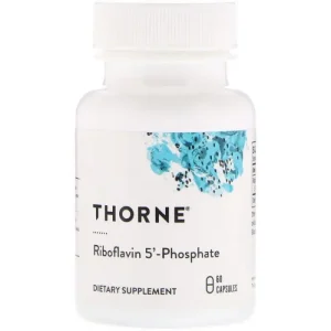 Vitamina B2 (Riboflavina 5 'Fosfato), Thorne, 60 cápsulas